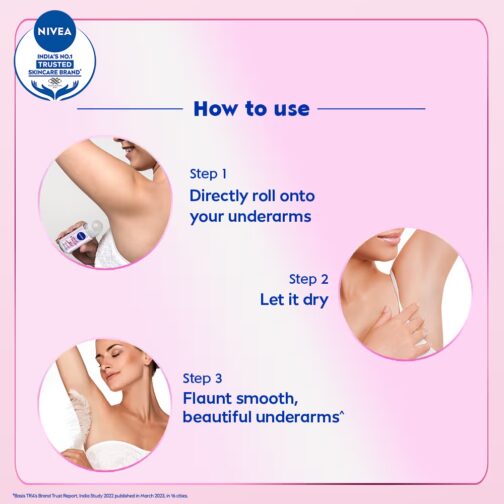 Nivea Pearl & Beauty Deodorant Roll On 48H (50ml) - Image 5