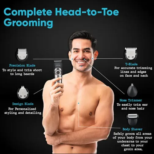 VEGA Beard Trimmer (9 in 1 Pro -Multi - grooming Set) - VHTH-32 - Image 10