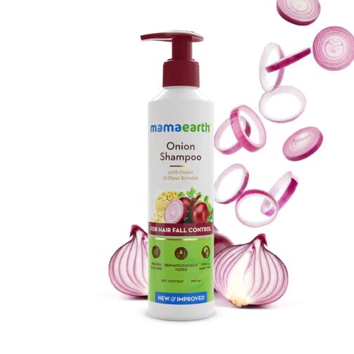 mamaearth Onion Shampoo with Onion and Plant Keratin for Hair Fall Control