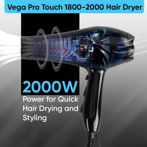 VEGA Pro Touch 1800-2000 Watts Hair Dryer - VHDP-02 - Image 2