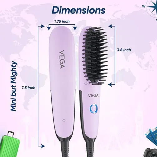 Vega Go Mini Hair Straightener Brush - VHSB-05 - Image 11