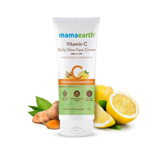 Mamaearth Vitamin C Daily Glow Face Cream With Vitamin C & Turmeric For Skin Illumination - 80 G