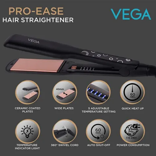 Vega Pro-Ease Hair Straightener - VHSH-26 - Image 7