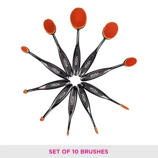 Pro EZ Set of 10 Professional Make-Up Brushes - MBS-10 - Image 4