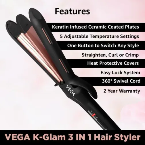 Vega K-Glam 3-in-1 Hair Styler-VHSCC-04 - Image 7