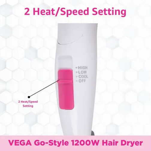 Vega Go-Style 1200 Watts Hair Dryer - VHDH-18 - Image 4