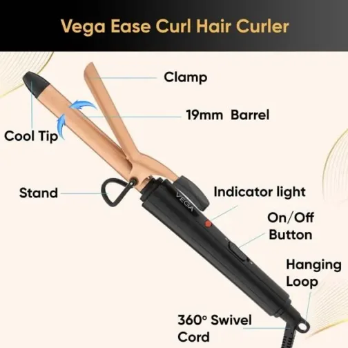 Ease Curl Hair Curler (19MM Barrel) - VHCH-01 - Image 5