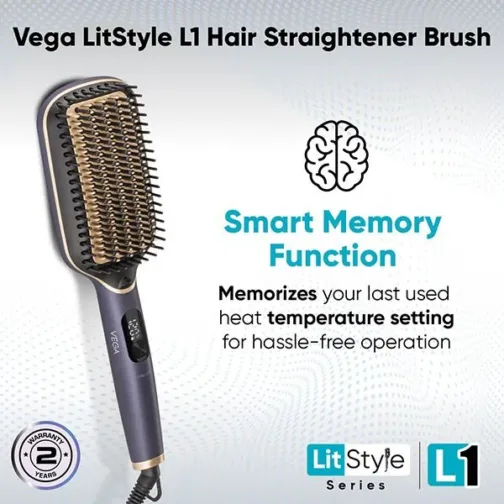 Vega LitStyle L1 Hair Straightener Brush - VHSB-06 - Image 4