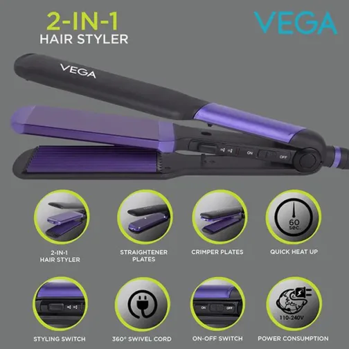 2-in-1 Hair Styler - VHSC-01 - Image 9